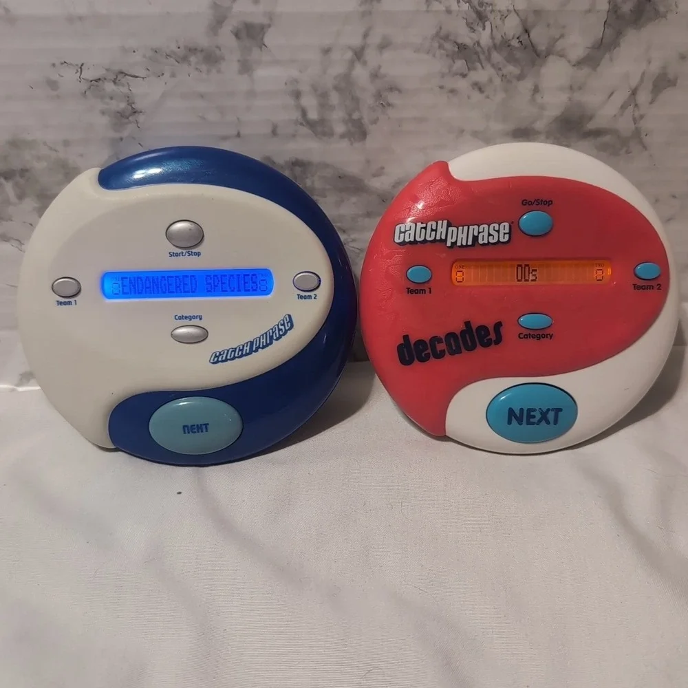 2x Hasbro Catch Phrase Handheld Electronic Game & Decades Tested WORKS